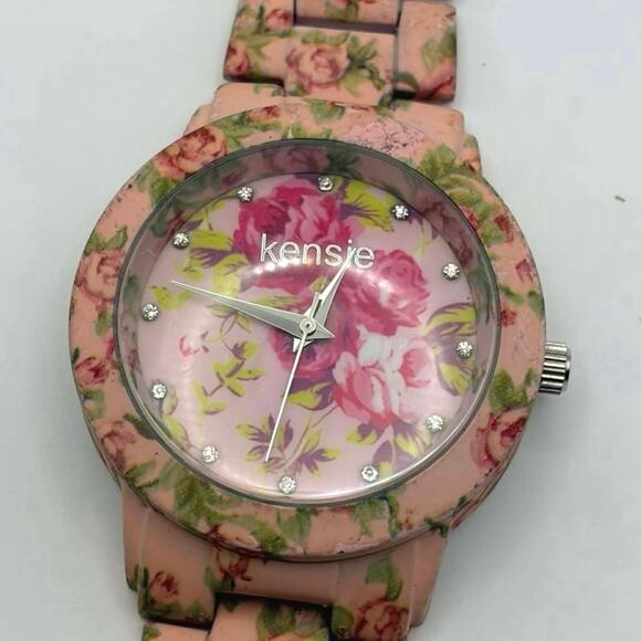 Pink Floral Kensie Watch - Picture 3 of 5